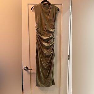 Abercrombie & Fitch Sage Green Maxi Dress (Size Small Petite)